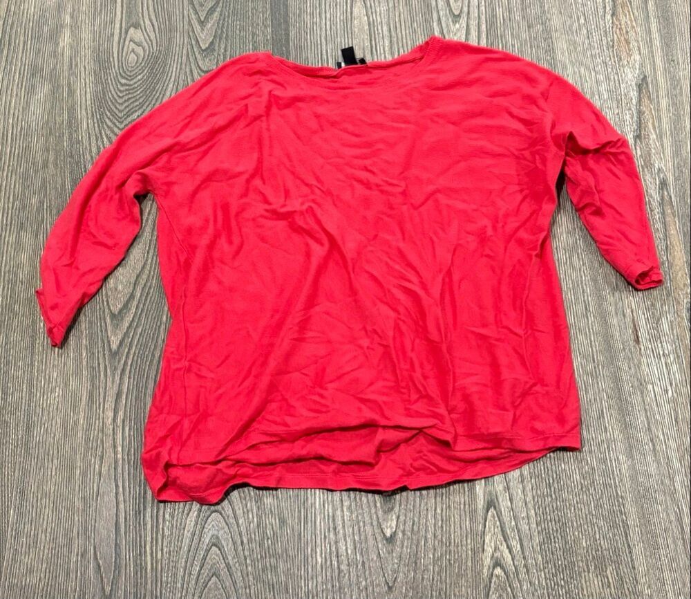 Ann Taylor Women's Cashmere Blend Stretchy 3/4 Sleeve Tee Red Size XXS